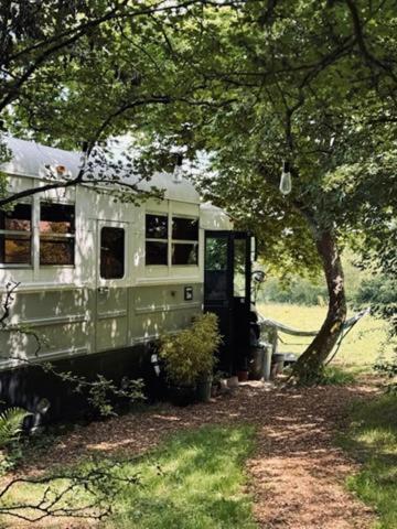 American School Bus Retreat With Hot Tub In Sussex Meadow Uckfield Exterior photo